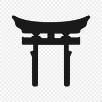 symbol för shinto isolerade vektor