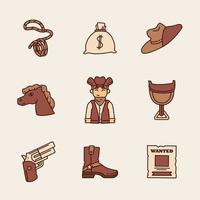 Wilde Wildwest-Symbole