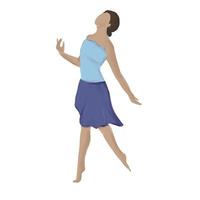 ballerina tanzt moderne tänze in der ballsaalklasse, vektorillustration vektor