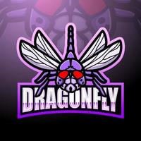 dragonfly esport maskot logotypdesign vektor