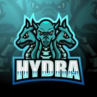 hydra-maskottchen-esport-logo-design vektor