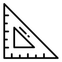 quadratisches Lineal Vektorliniensymbol, Symbol für Schule und Bildung vektor