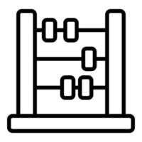 Symbol für Abakus-Vektorlinie, Symbol für Schule und Bildung vektor