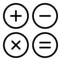 Symbol für die Vektorlinie des Taschenrechners, das Symbol für Schule und Bildung vektor