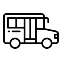 Symbol für Schulwagen-Vektorlinie, Symbol für Schule und Bildung vektor