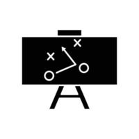 Strategietafel-Symbolvektor. Sport, Fußball. solider Icon-Stil. einfaches Design editierbar. entwerfen Sie einfache Illustration vektor