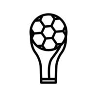 Cup-Symbolvektor. geeignet für Fußballmeistersymbol, Sieger, Sport. Liniensymbolstil. einfaches Design editierbar. entwerfen Sie einfache Illustration vektor