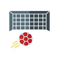 Symbolvektor für Fußballtore. geeignet für Fußballsymbol, Sport. flacher Symbolstil. einfaches Design editierbar. entwerfen Sie einfache Illustration vektor