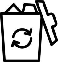 Mülleimer-Vektorillustration auf einem Hintergrund. Premium-Qualitätssymbole. Vektorsymbole für Konzept und Grafikdesign. vektor