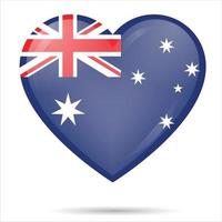 ich herz australien australische flagge vektor