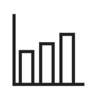 Balkendiagramm-Liniensymbol vektor