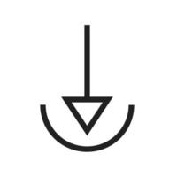 Symbol für die Arbeitslinie spielen vektor