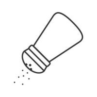 salt eller peppar shaker linjär ikon. tunn linje illustration. krydda. kontur symbol. vektor isolerade ritning