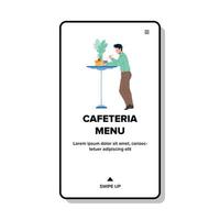 Cafeteriamenü, das Mahlzeitmann-Klientenvektor wählt vektor