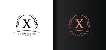 abstrakt bokstav x logotypdesign, bokstavslogotyp i lyxstil, text x ikon vektordesign vektor