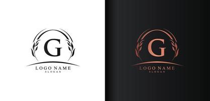 abstrakt bokstav g logotyp design, lyx stil bokstav logotyp, text g ikon vektor design