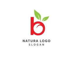 abstrakt naturliga löv, naturlig bokstav b logotyp, liten bokstav b vektordesign vektor