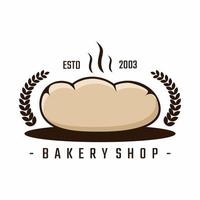 Vintage-Bäckerei-Logo, Bäckerei-Logo-Etikett und Aufkleber vektor