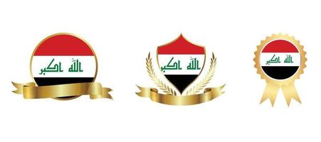Irak-Flagge-Symbol. Web-Icon-Set. Icons Sammlung flach. einfache Vektorillustration. vektor