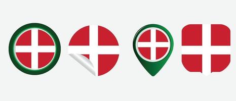 suverän militär ordning av malta flagga ikon symbol vektor illustration