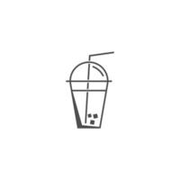 sommar drink ikon logotyp design illustration mall vektor