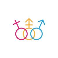 Homophobie, Transphobie und Biphobie Icon Design Illustration vektor