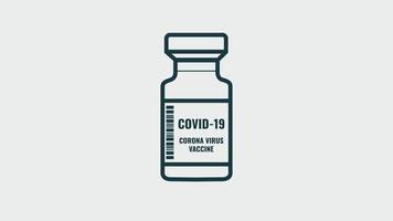 Coronavirus-Impfstoff-Symbol einfache flache Vektorillustration vektor