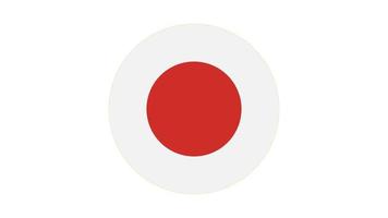 japanischer Flaggenkreis, Vektorbild und Symbol vektor