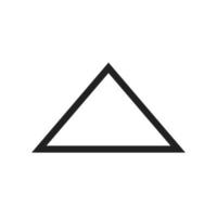triangel pil upp linje ikon vektor
