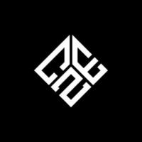 cze-Brief-Logo-Design auf schwarzem Hintergrund. cze kreative Initialen schreiben Logo-Konzept. cze Briefgestaltung. vektor