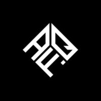 afq-Buchstaben-Logo-Design auf schwarzem Hintergrund. afq kreative Initialen schreiben Logo-Konzept. afq Briefgestaltung. vektor
