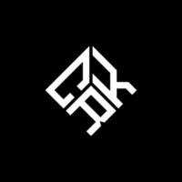 crk brev logotyp design på svart bakgrund. crk kreativa initialer brev logotyp koncept. crk bokstavsdesign. vektor