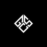 gcs-Brief-Logo-Design auf schwarzem Hintergrund. gcs kreatives Initialen-Buchstaben-Logo-Konzept. gcs Briefgestaltung. vektor