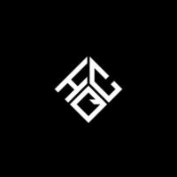 hqc-Buchstaben-Logo-Design auf schwarzem Hintergrund. hqc kreative Initialen schreiben Logo-Konzept. hqc Briefdesign. vektor