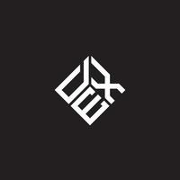 dex brev logotyp design på svart bakgrund. dex kreativa initialer brev logotyp koncept. dex bokstavsdesign. vektor