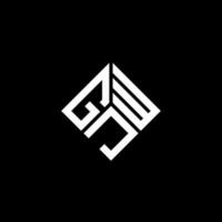 gjw-Buchstaben-Logo-Design auf schwarzem Hintergrund. gjw kreative Initialen schreiben Logo-Konzept. gjw Briefgestaltung. vektor