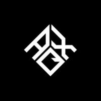 aqx-Buchstaben-Logo-Design auf schwarzem Hintergrund. aqx kreatives Initialen-Buchstaben-Logo-Konzept. aqx Briefgestaltung. vektor
