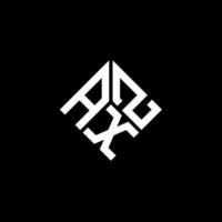 axz brev logotyp design på svart bakgrund. axz kreativa initialer brev logotyp koncept. axz bokstavsdesign. vektor