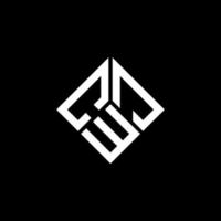 cwj-Buchstaben-Logo-Design auf schwarzem Hintergrund. cwj kreative Initialen schreiben Logo-Konzept. cwj Briefgestaltung. vektor