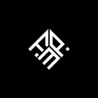 fmp-Brief-Logo-Design auf schwarzem Hintergrund. fmp kreatives Initialen-Brief-Logo-Konzept. fmp Briefgestaltung. vektor