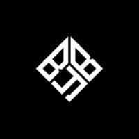 byb brev logotyp design på svart bakgrund. byb kreativa initialer brev logotyp koncept. byb bokstavsdesign. vektor