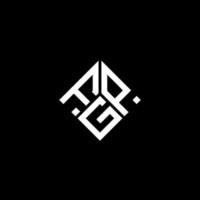 fgp-Brief-Logo-Design auf schwarzem Hintergrund. fgp kreatives Initialen-Buchstaben-Logo-Konzept. fgp Briefgestaltung. vektor