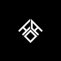 Hoa-Brief-Logo-Design auf schwarzem Hintergrund. hoa kreative Initialen schreiben Logo-Konzept. hoa Briefgestaltung. vektor
