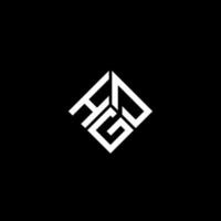 Hgd-Brief-Logo-Design auf schwarzem Hintergrund. hgd kreatives Initialen-Buchstaben-Logo-Konzept. hgd Briefgestaltung. vektor