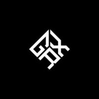 Grx-Brief-Logo-Design auf schwarzem Hintergrund. grx kreative Initialen schreiben Logo-Konzept. grx Briefdesign. vektor