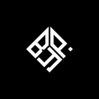 byp-Buchstaben-Logo-Design auf schwarzem Hintergrund. byp kreatives Initialen-Buchstaben-Logo-Konzept. Byp Briefgestaltung. vektor