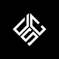 dsc-Brief-Logo-Design auf schwarzem Hintergrund. dsc kreative Initialen schreiben Logo-Konzept. dsc-Briefgestaltung. vektor