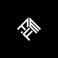 ffm brev logotyp design på svart bakgrund. ffm kreativa initialer brev logotyp koncept. ffm brev design. vektor