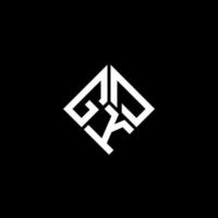 gkd-Buchstaben-Logo-Design auf schwarzem Hintergrund. gkd kreatives Initialen-Buchstaben-Logo-Konzept. gkd Briefgestaltung. vektor