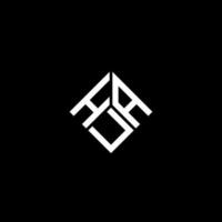 hua-Buchstaben-Logo-Design auf schwarzem Hintergrund. hua kreative Initialen schreiben Logo-Konzept. hua Briefgestaltung. vektor